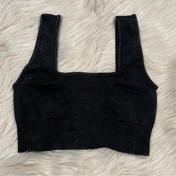 FREE PEOPLE Good Karma Square Neck Bra Crop Top M/L - Picture 6 of 9